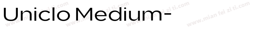 Uniclo Medium字体转换